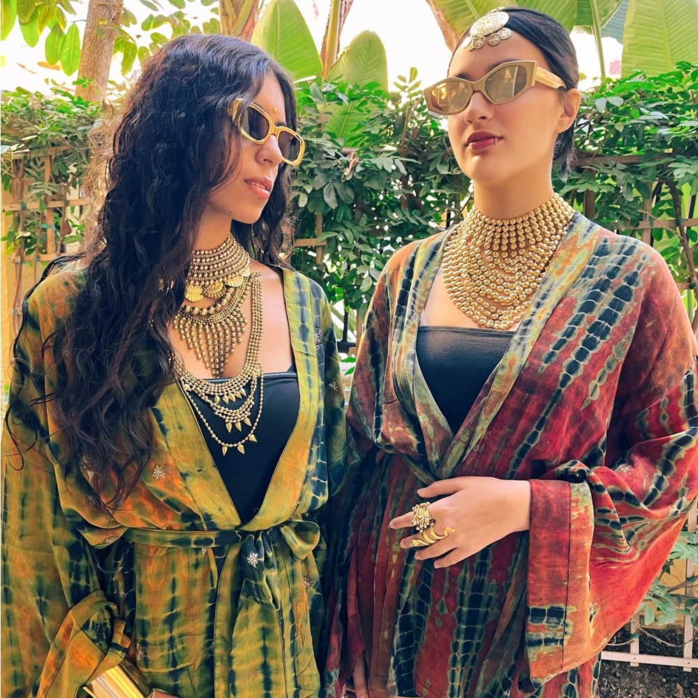 VELENTINA SHORT KIMONO W MATCHING HEADSCARF